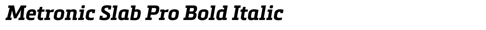 Metronic Slab Pro Bold Italic image